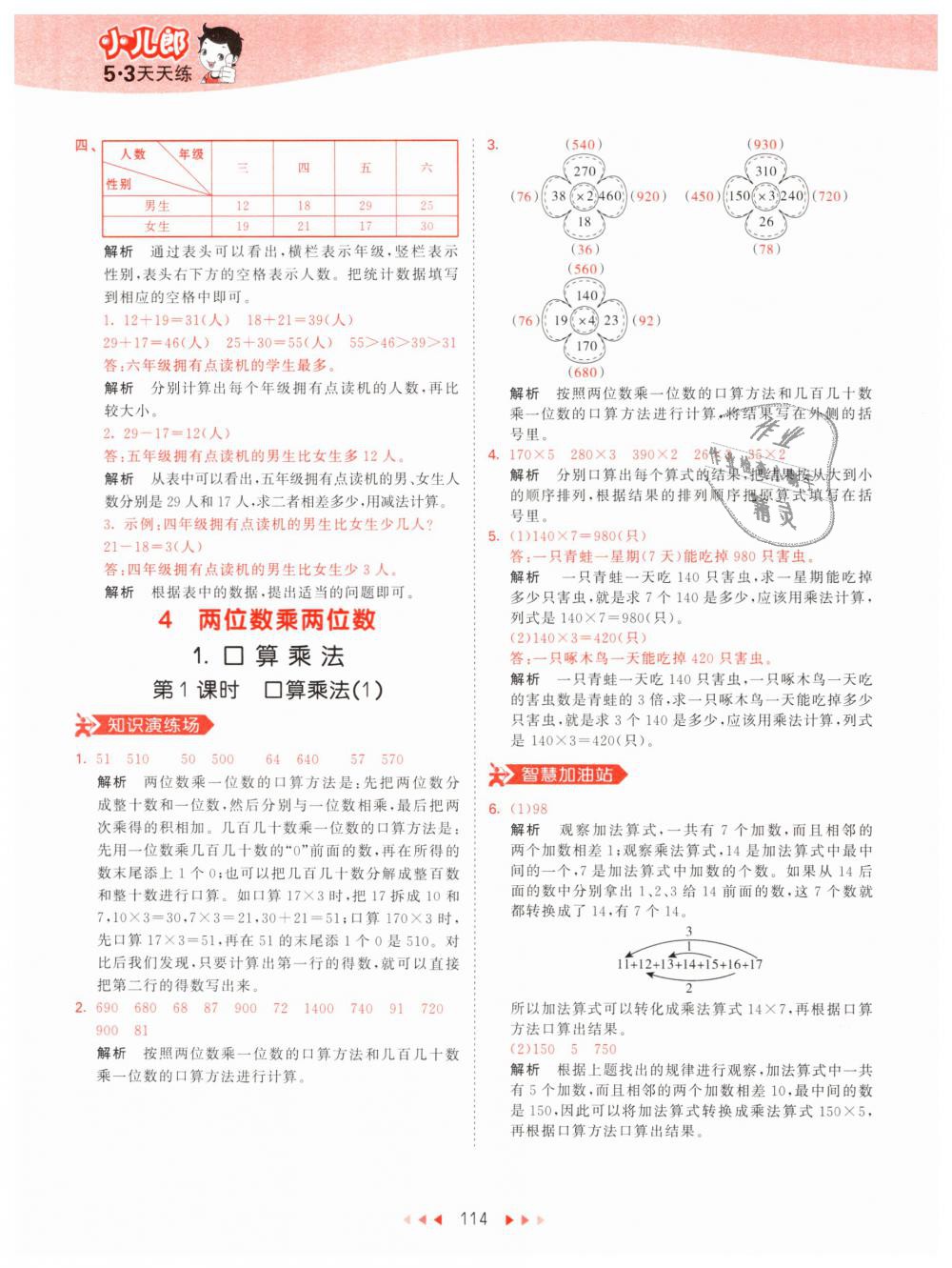 2019年53天天练小学数学三年级下册人教版 第14页