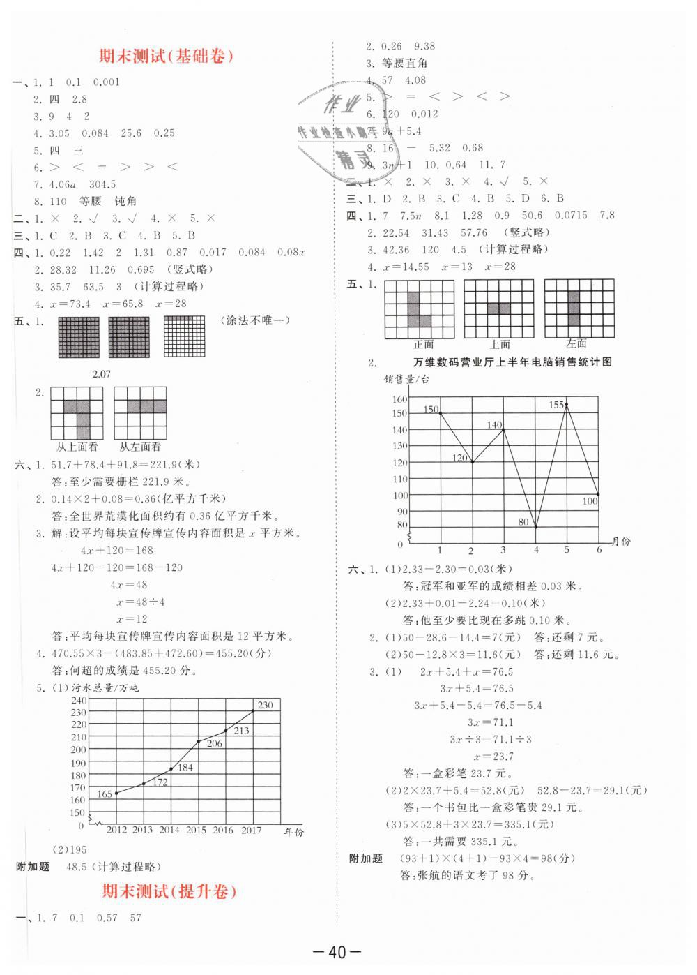 2019年53天天練小學(xué)數(shù)學(xué)四年級下冊北師大版 第20頁