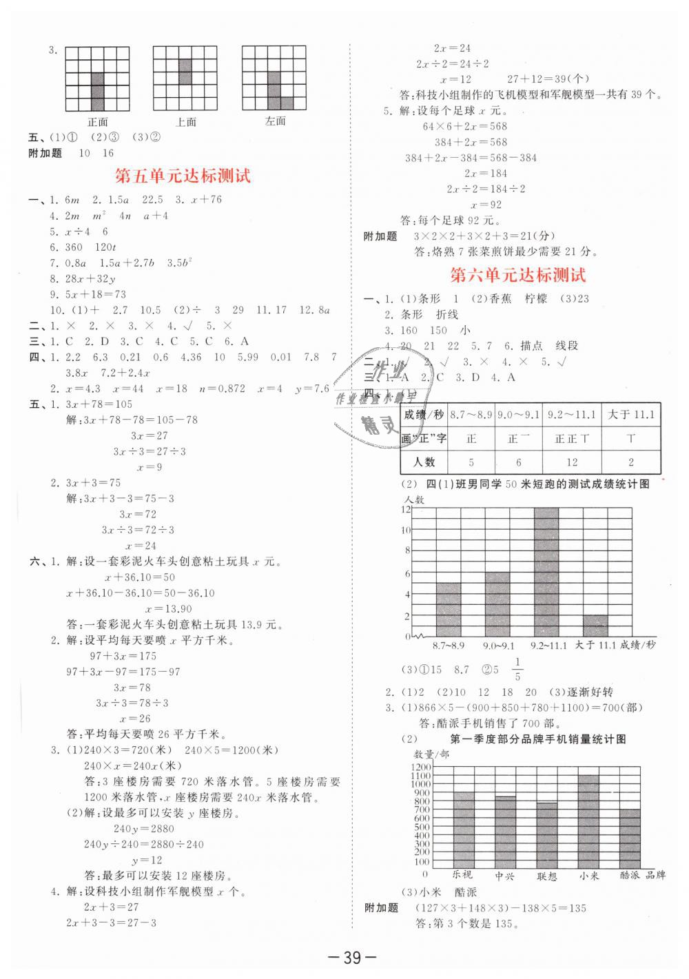 2019年53天天練小學(xué)數(shù)學(xué)四年級下冊北師大版 第19頁