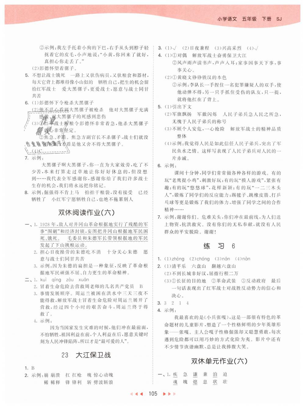 2019年53天天練小學(xué)語(yǔ)文五年級(jí)下冊(cè)蘇教版 第13頁(yè)