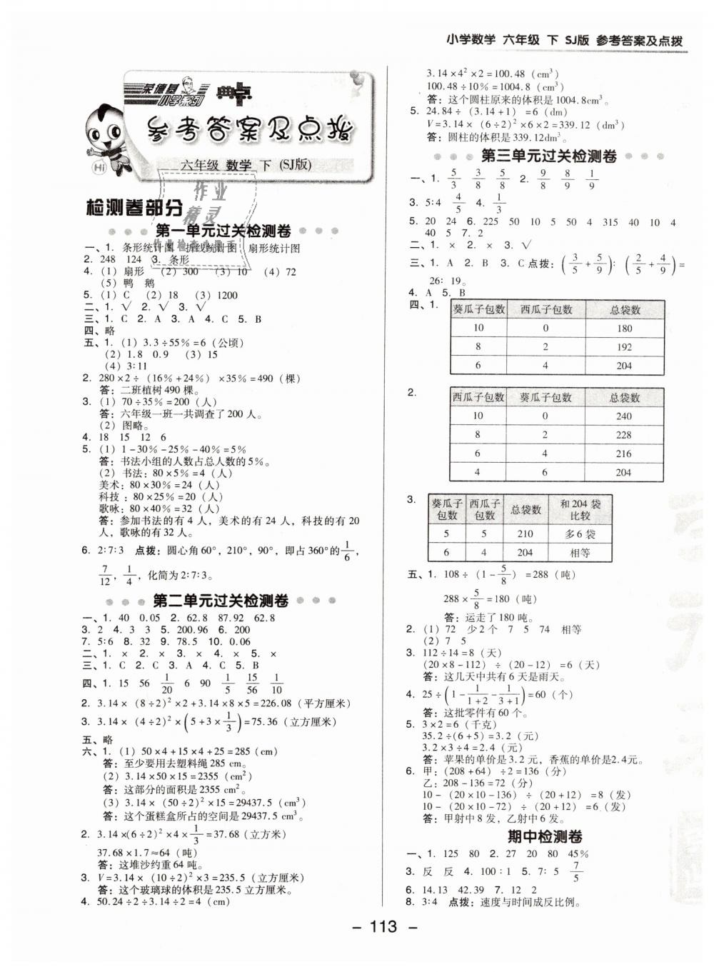 2019年綜合應(yīng)用創(chuàng)新題典中點六年級數(shù)學(xué)下冊蘇教版 第1頁