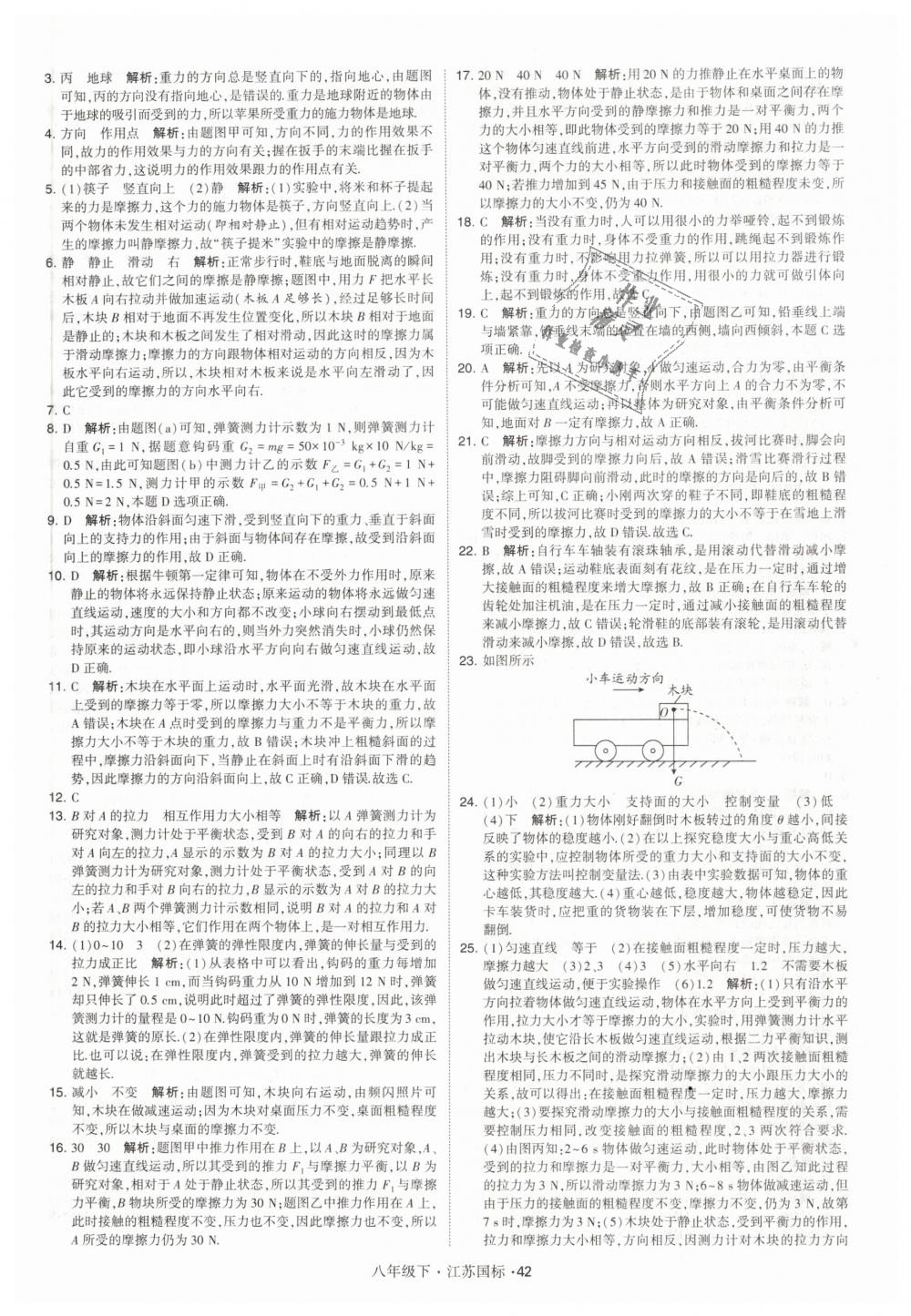 2019年经纶学典学霸八年级物理下册江苏版 第42页