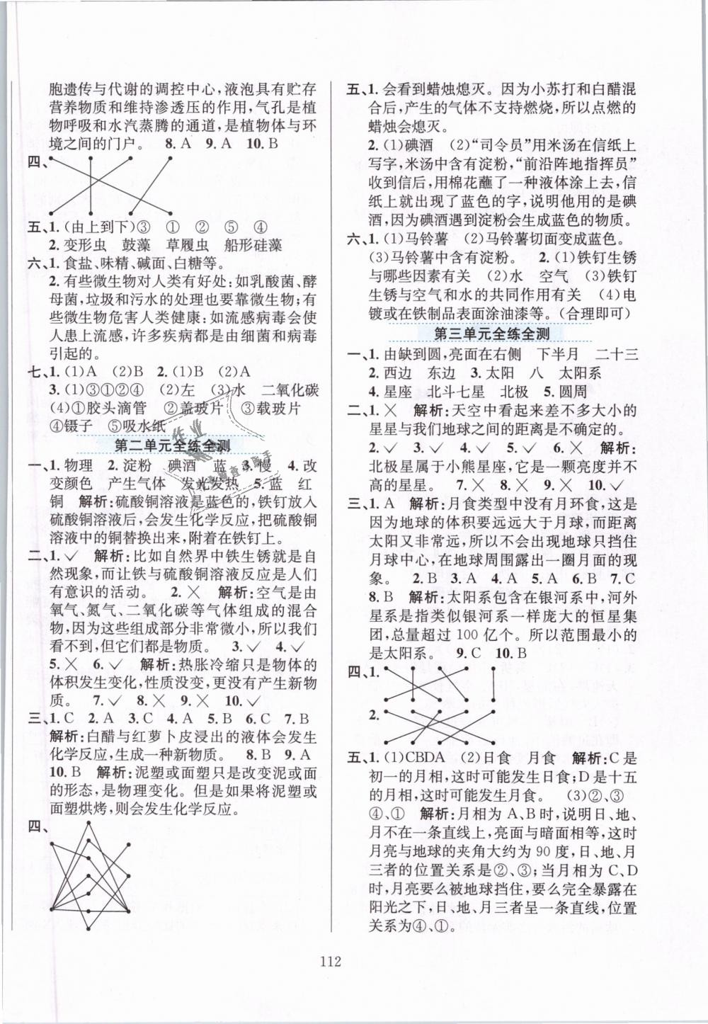 2019年小學(xué)教材全練六年級科學(xué)下冊教育科學(xué)版 第16頁