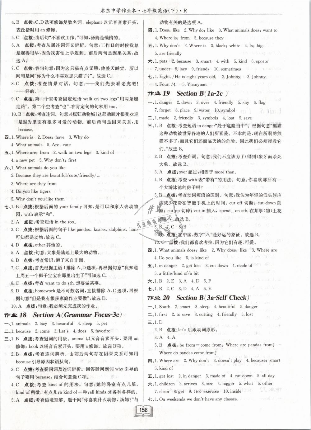 2019年啟東中學(xué)作業(yè)本七年級(jí)英語下冊人教版 第6頁