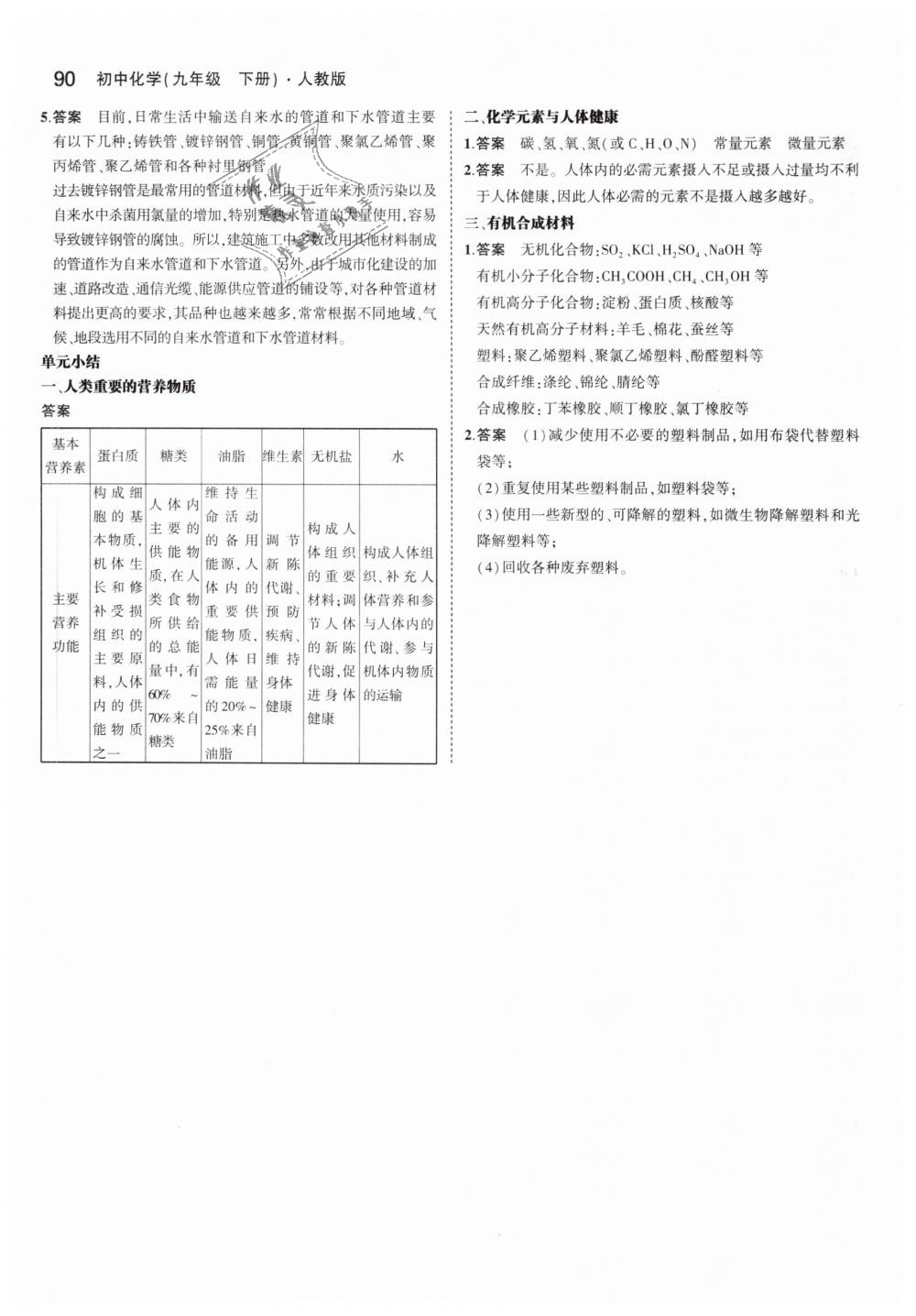 2019年5年中考3年模拟初中化学九年级下册人教版 第48页