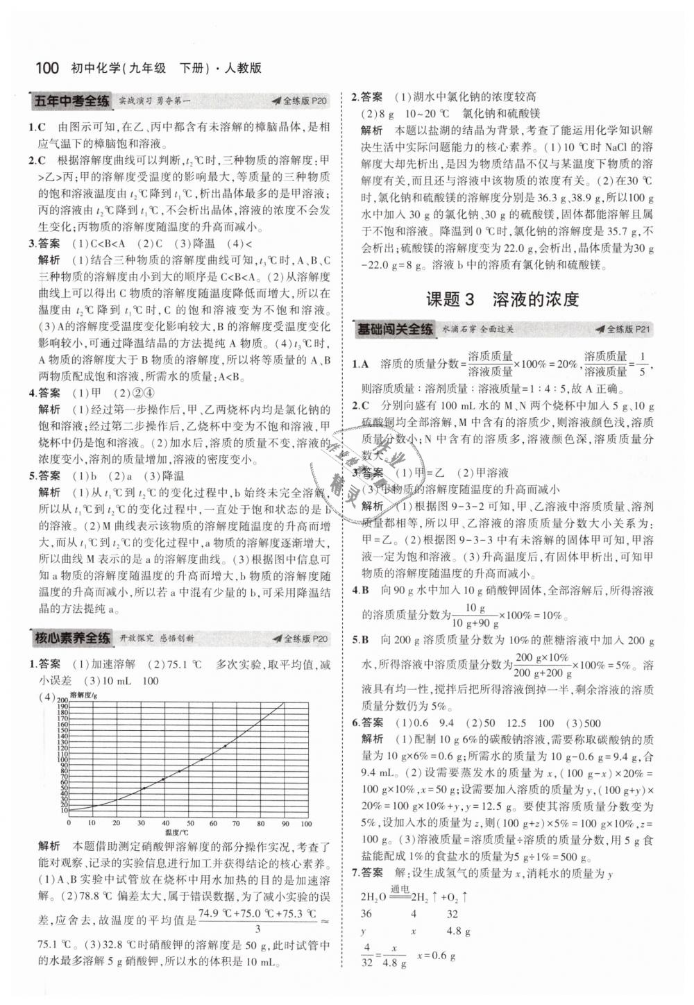 2019年5年中考3年模拟初中化学九年级下册人教版 第10页