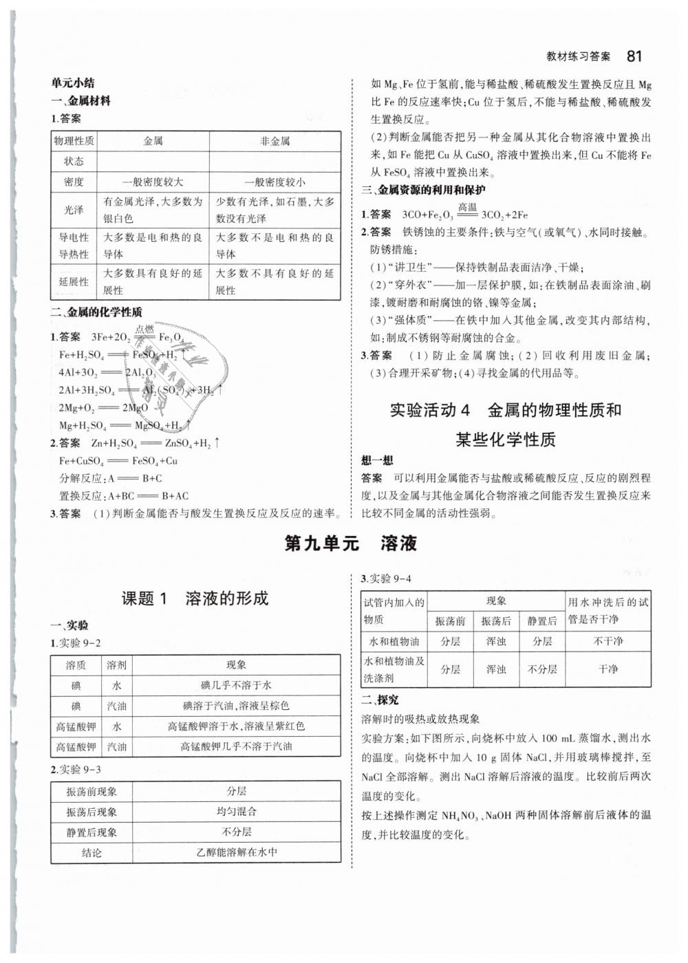 2019年5年中考3年模拟初中化学九年级下册人教版 第39页