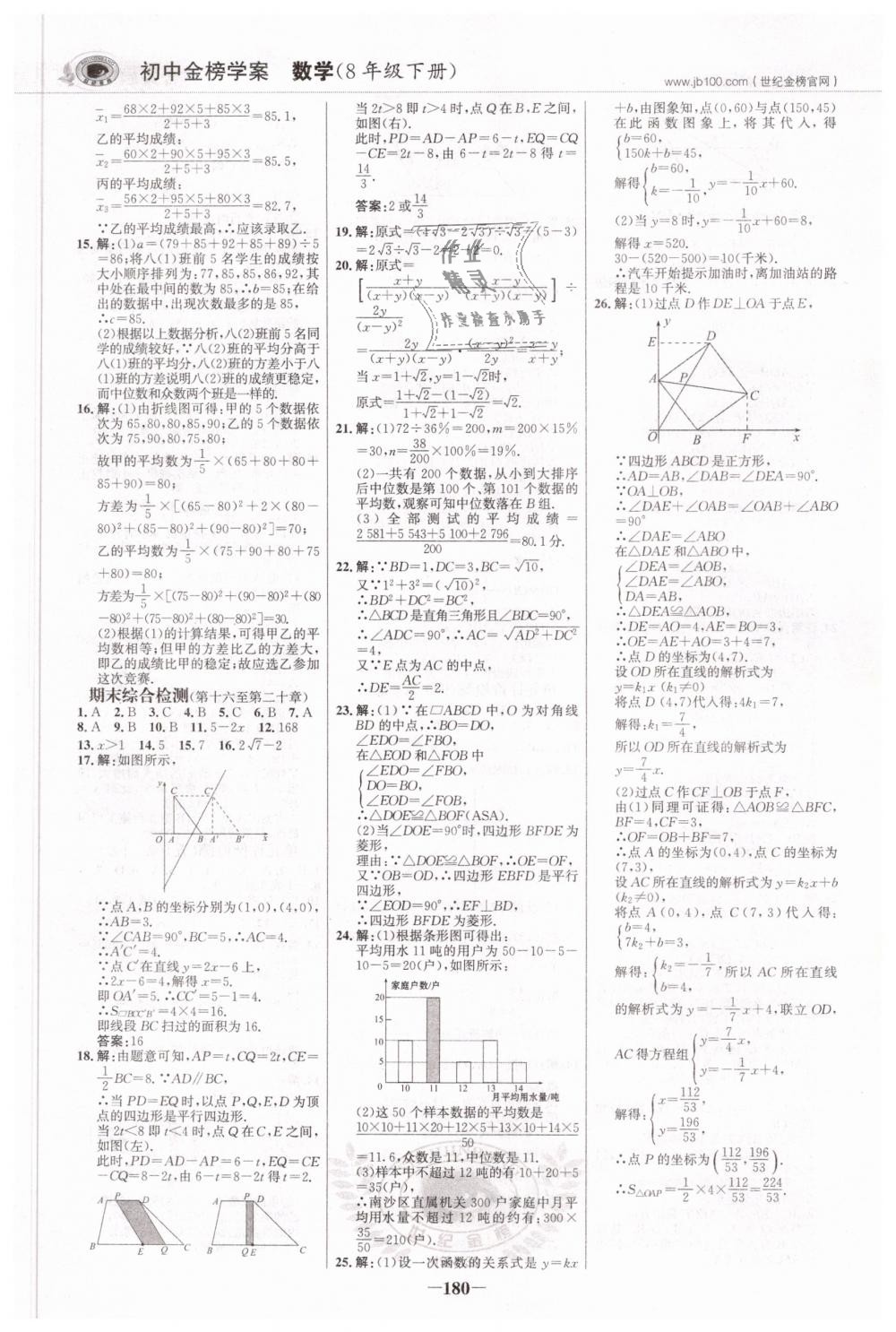 2019年世紀金榜金榜學案八年級數學下冊人教版 第23頁