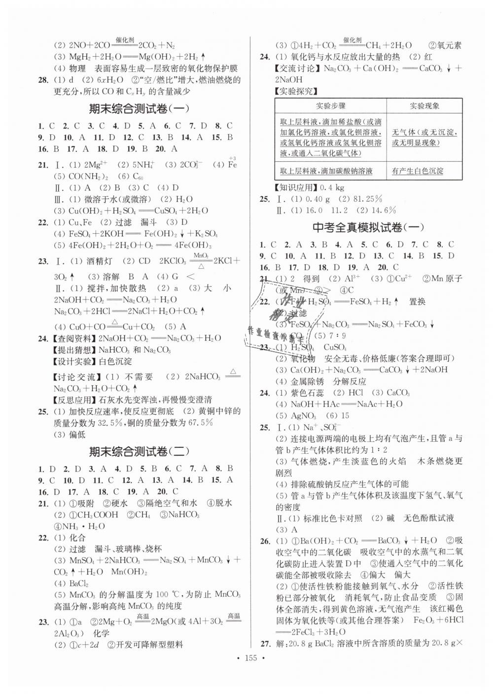 2019年南通小題課時作業(yè)本九年級化學(xué)下冊人教版 第15頁