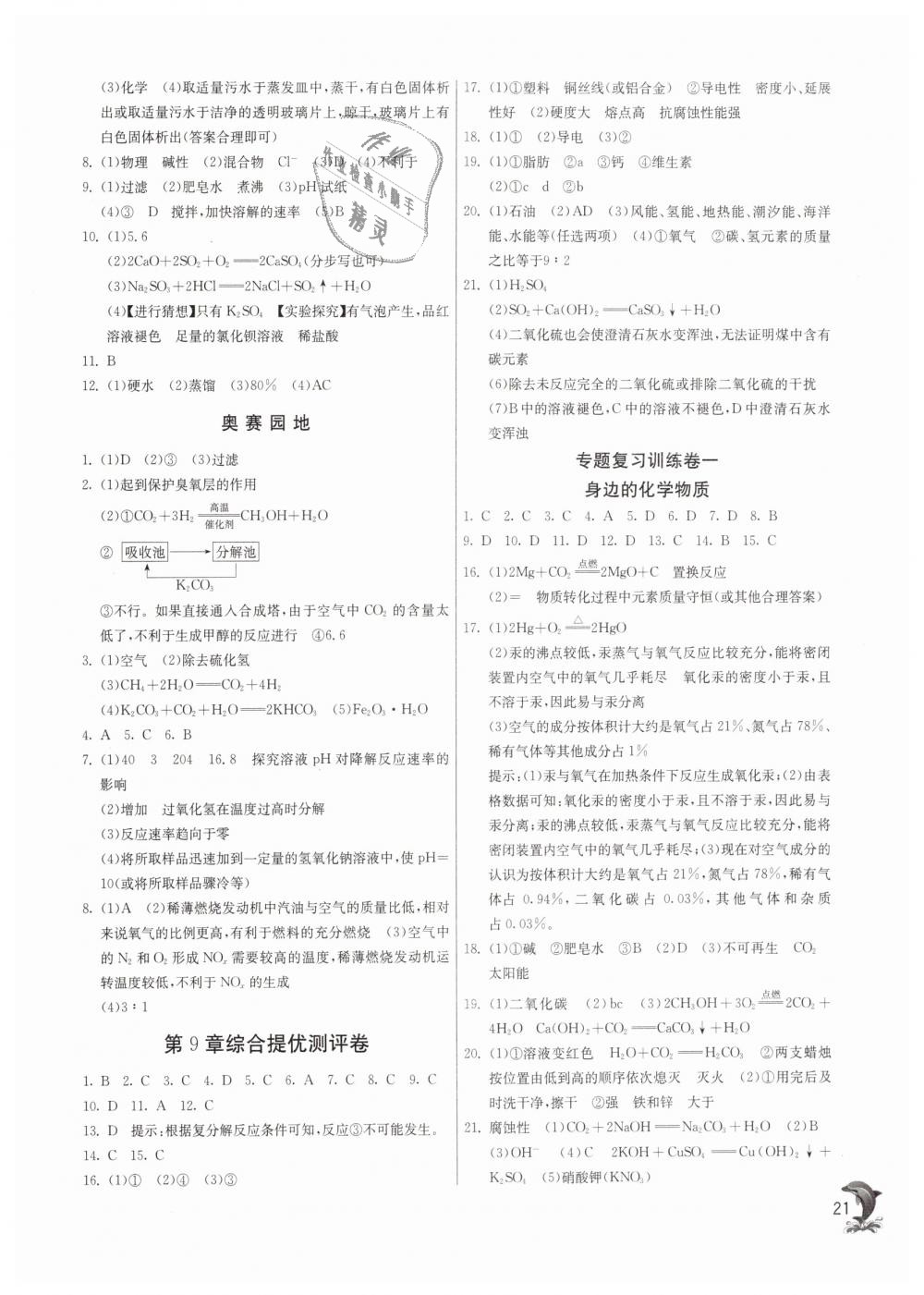 2019年實驗班提優(yōu)訓(xùn)練九年級化學(xué)下冊滬教版 第21頁