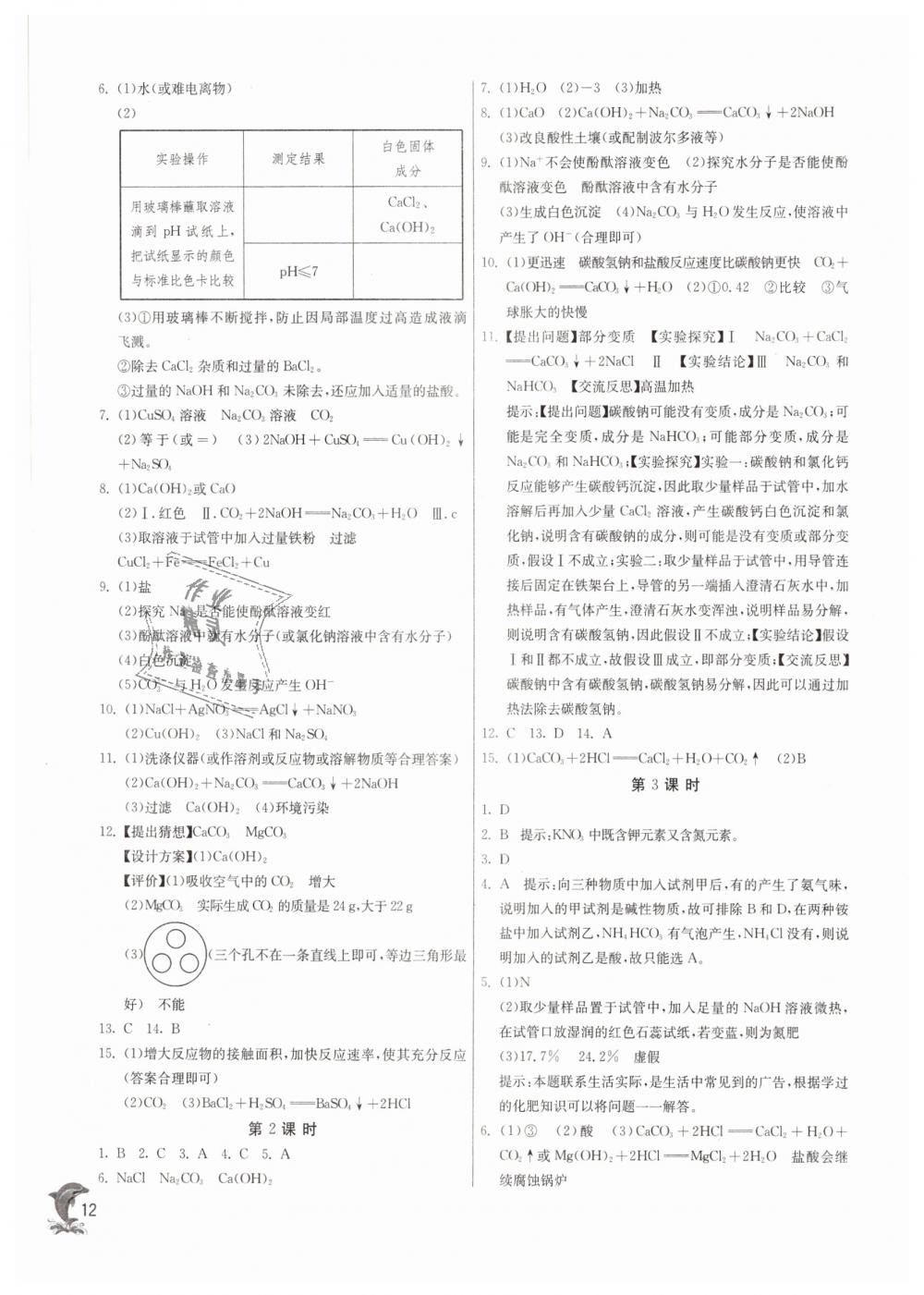 2019年实验班提优训练九年级化学下册沪教版 第12页