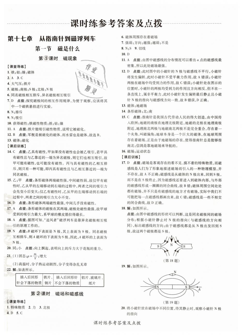 2019年點(diǎn)撥訓(xùn)練九年級(jí)物理下冊(cè)滬科版 第8頁(yè)