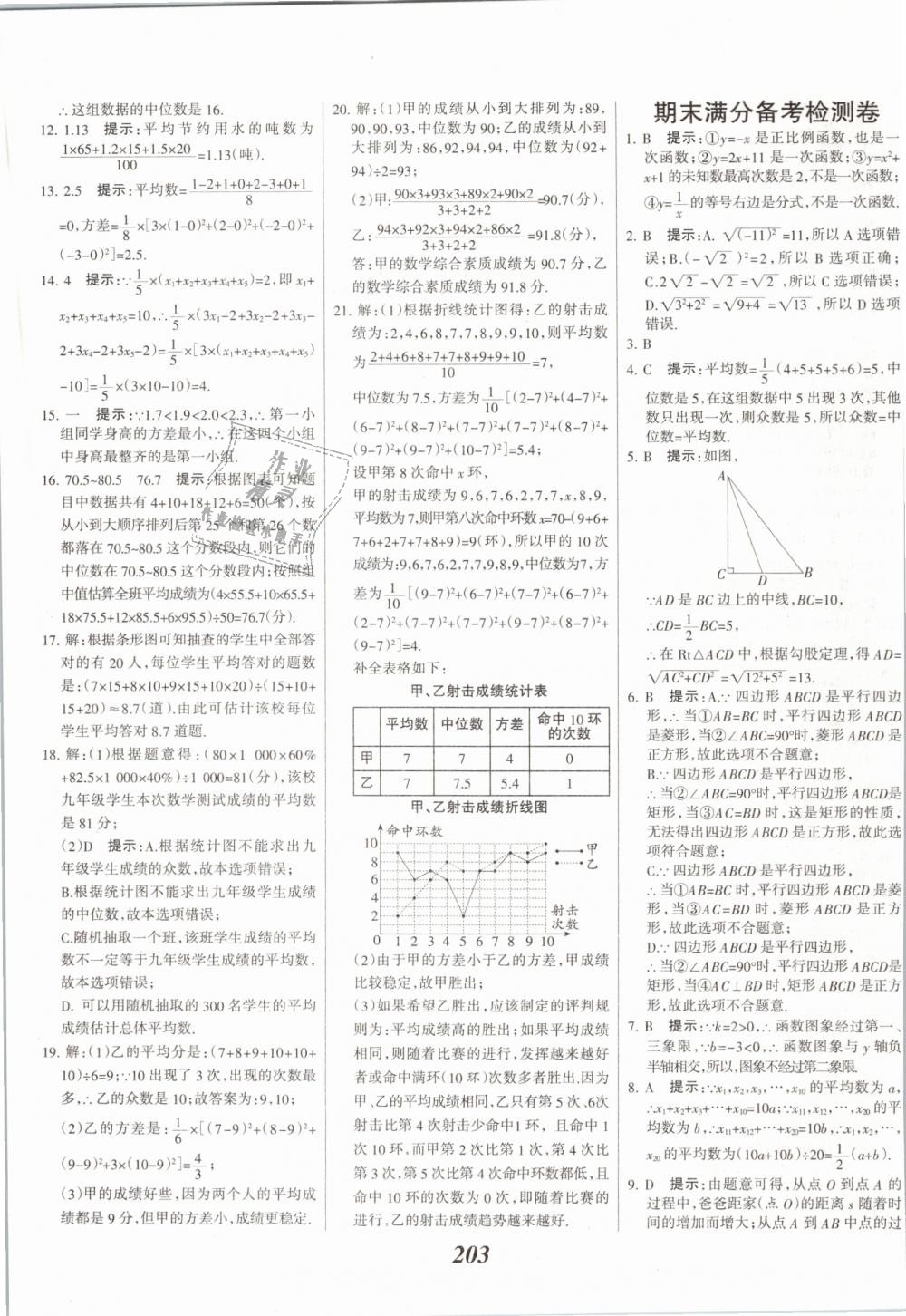 2019年全優(yōu)課堂考點集訓與滿分備考八年級數(shù)學下冊人教版 第51頁