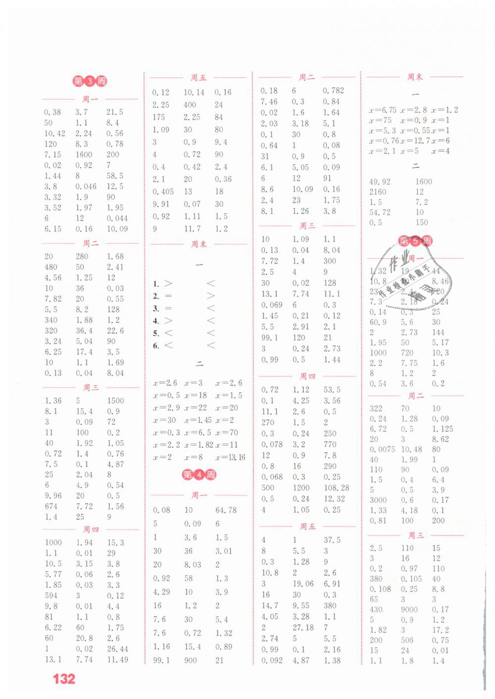 2019年通城學典小學數學計算能手五年級下冊蘇教版江蘇專用 第2頁