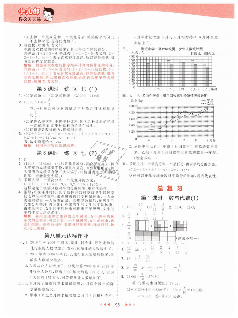 2019年53天天練小學(xué)數(shù)學(xué)五年級下冊北師大版 第14頁