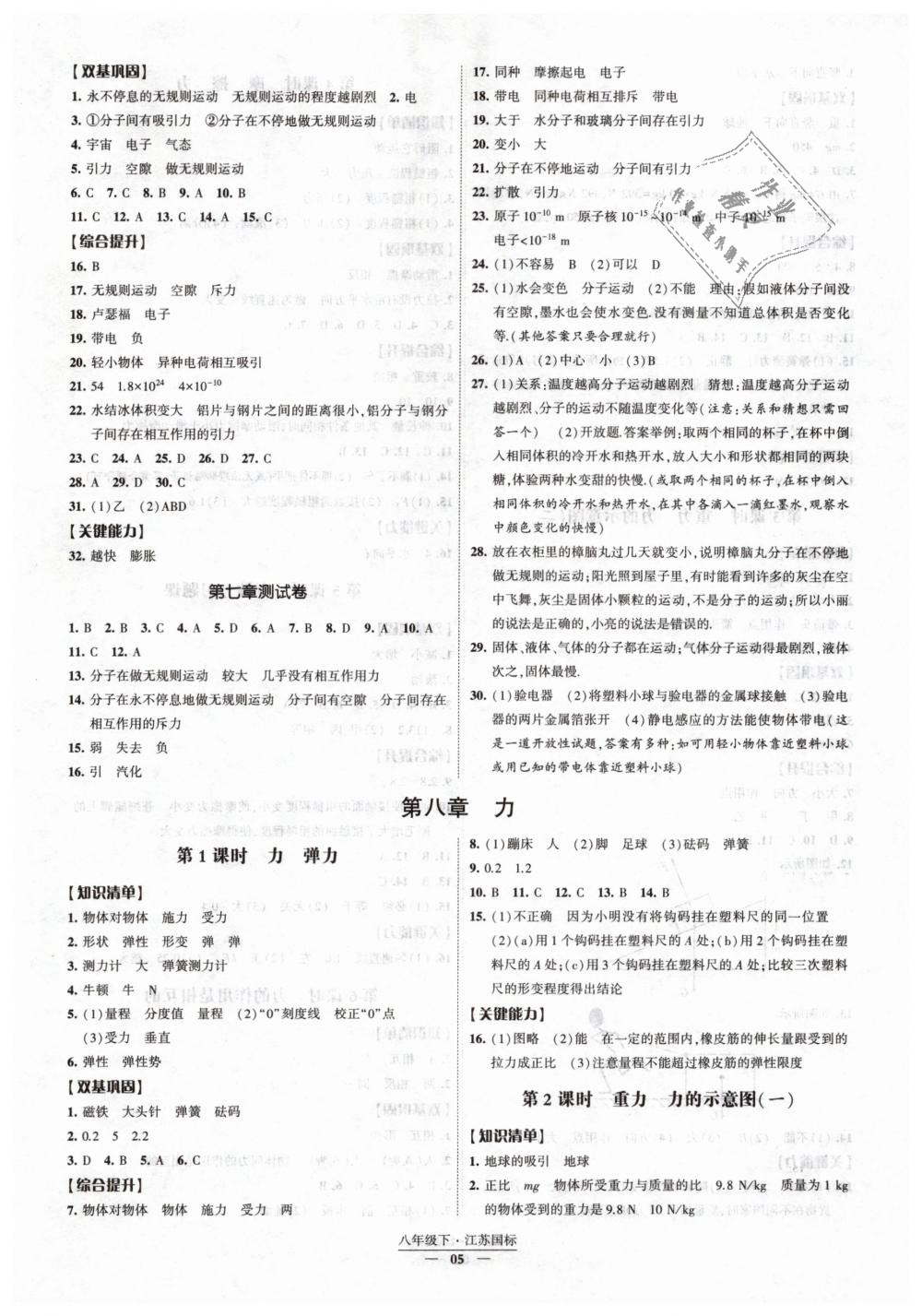 2019年經綸學典新課時作業(yè)八年級物理下冊江蘇版 第5頁