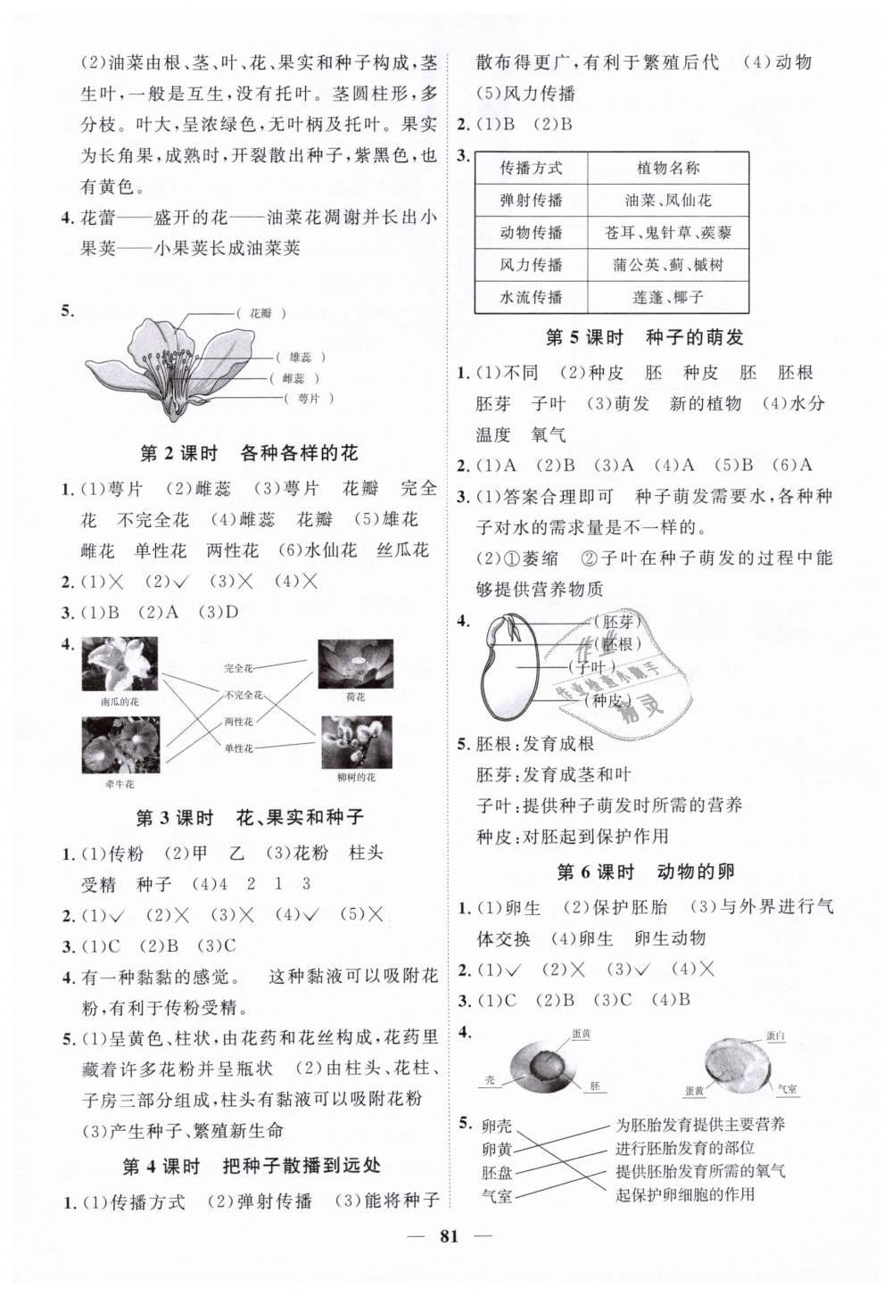 2019年陽光同學課時優(yōu)化作業(yè)四年級科學下冊教科版 第3頁