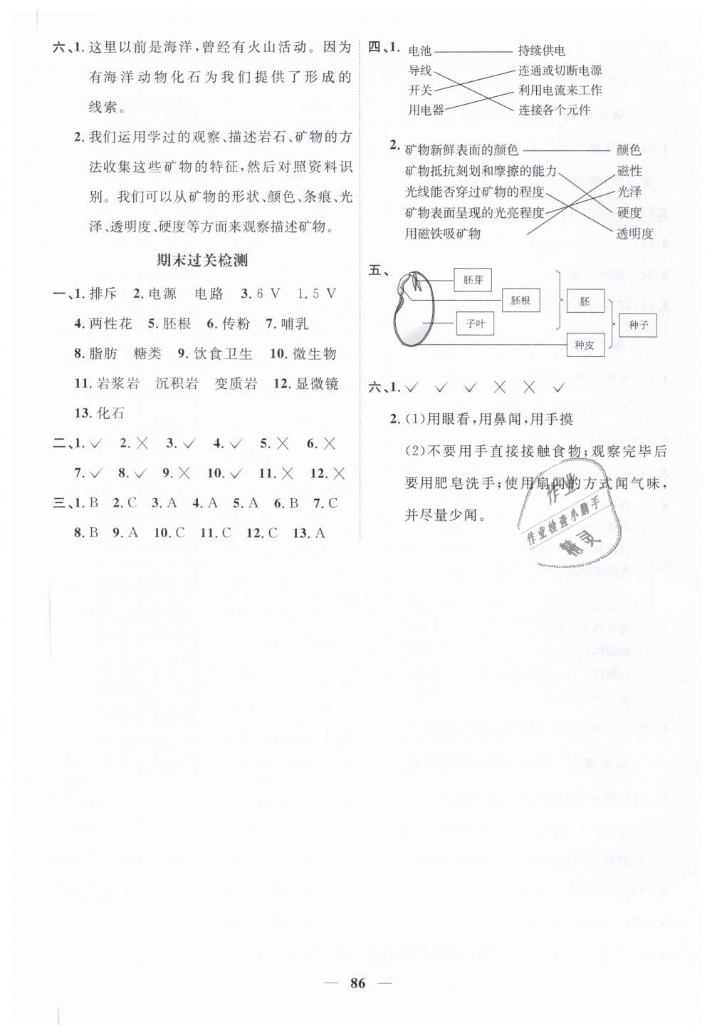 2019年阳光同学课时优化作业四年级科学下册教科版 第8页