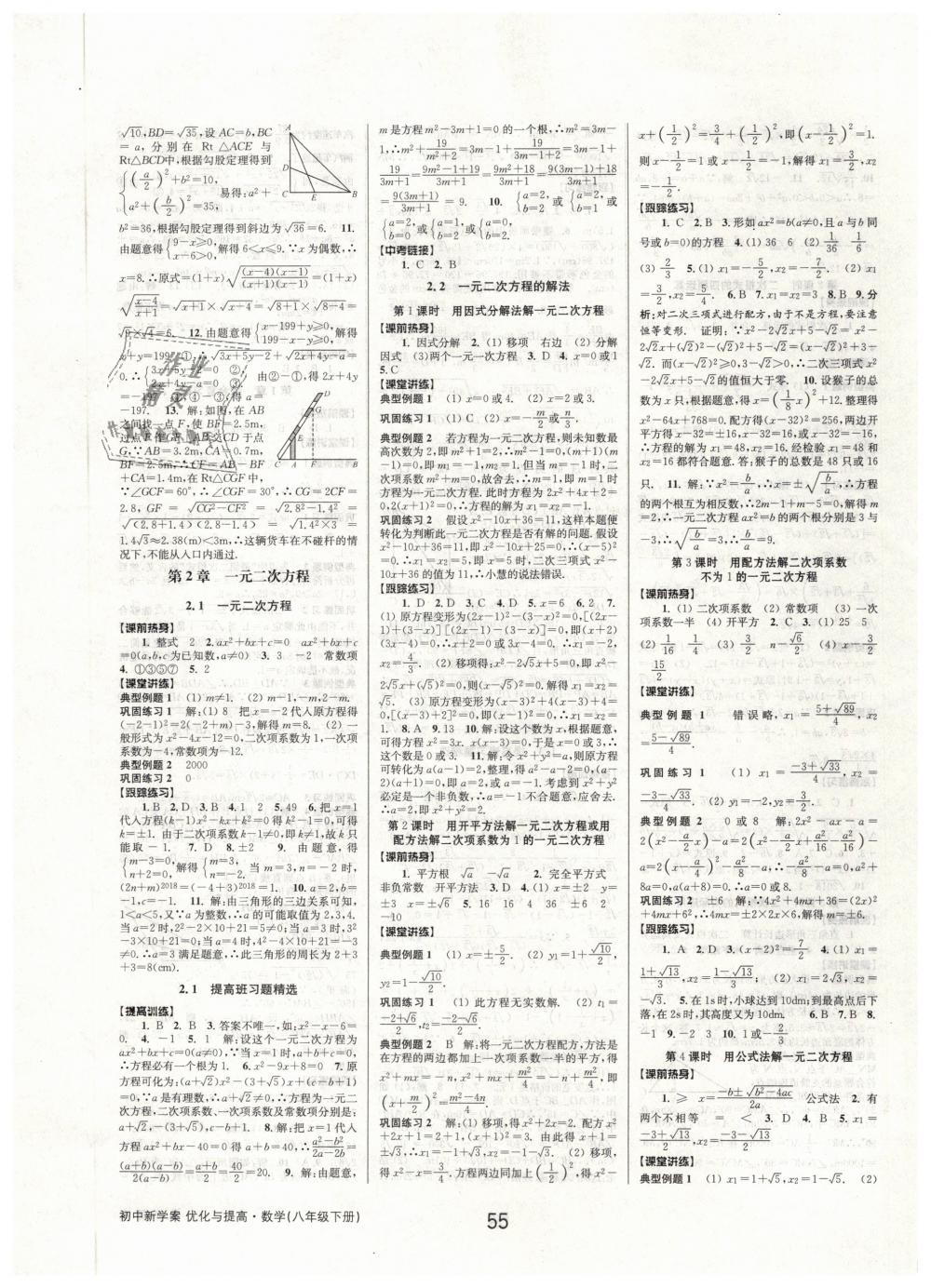 2019年初中新學(xué)案優(yōu)化與提高八年級數(shù)學(xué)下冊浙教版 第3頁