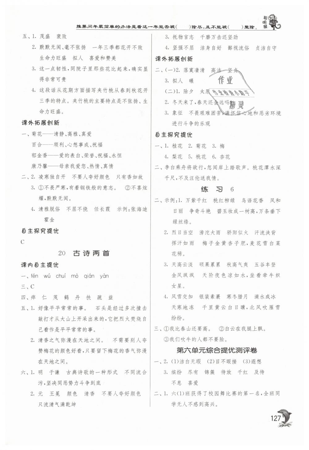 2019年實驗班提優(yōu)訓練六年級語文下冊蘇教版 第13頁