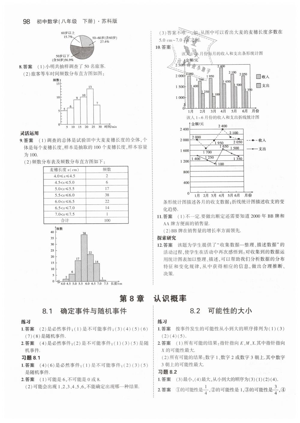 2019年5年中考3年模拟初中数学八年级下册苏科版 第53页