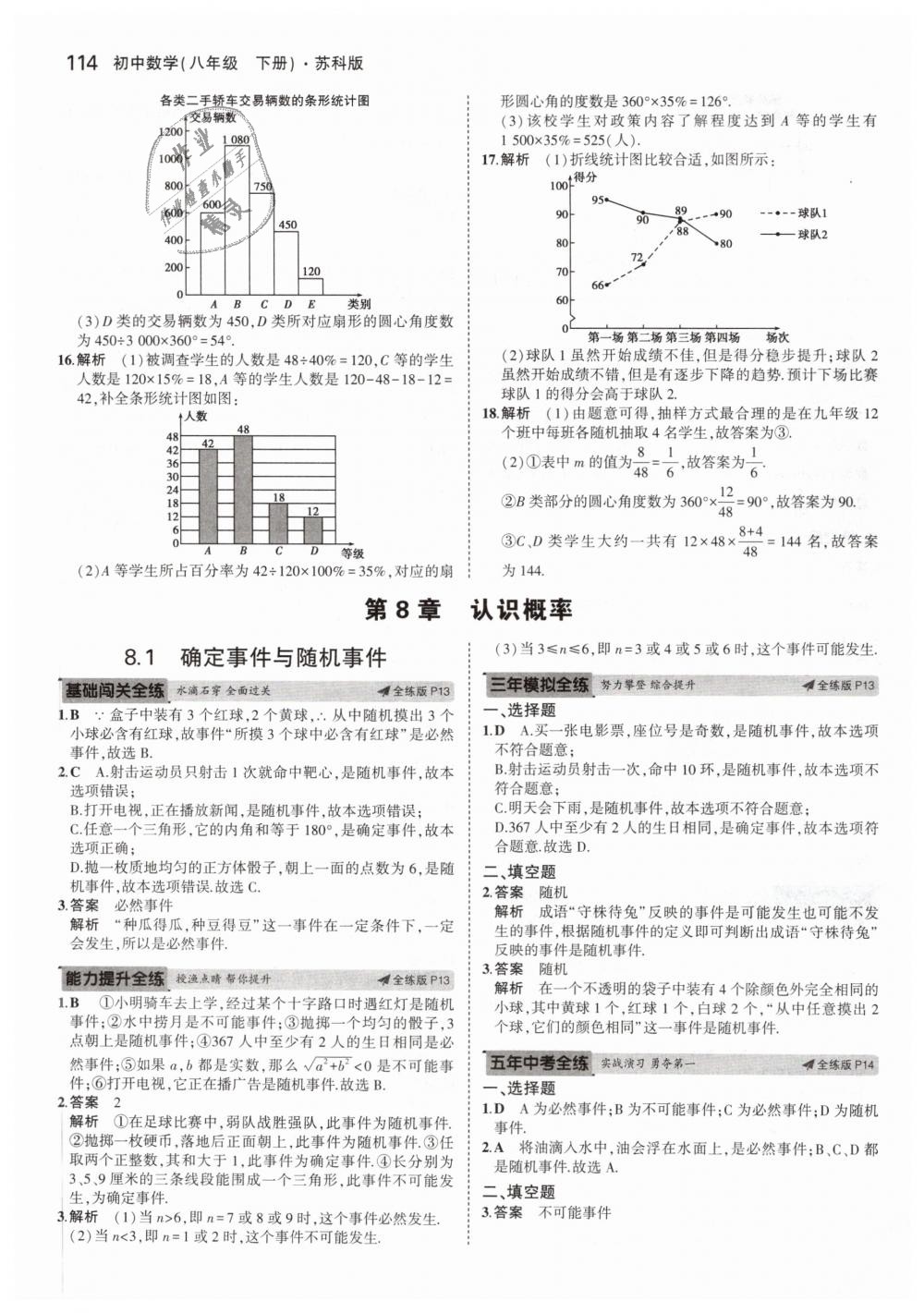 2019年5年中考3年模拟初中数学八年级下册苏科版 第5页