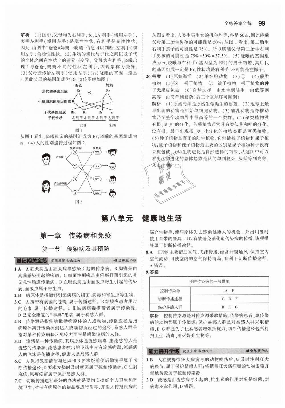 2019年5年中考3年模拟初中生物八年级下册人教版 第22页