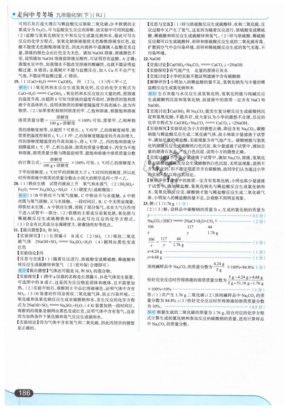 2019年走向中考考场九年级化学下册人教版&nbsp;第40页