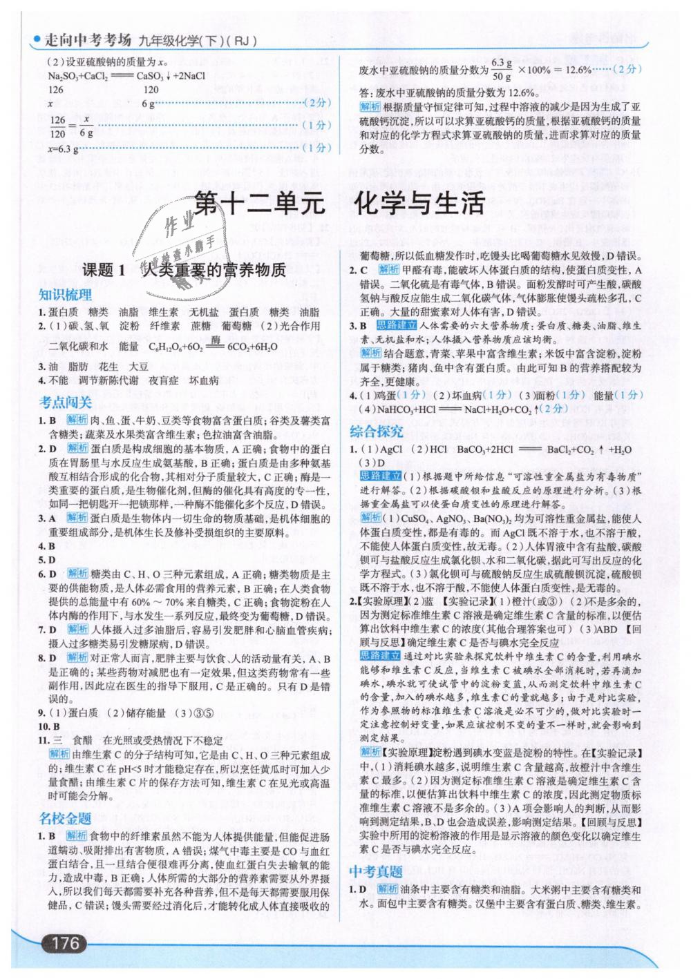 2019年走向中考考场九年级化学下册人教版&nbsp;第30页