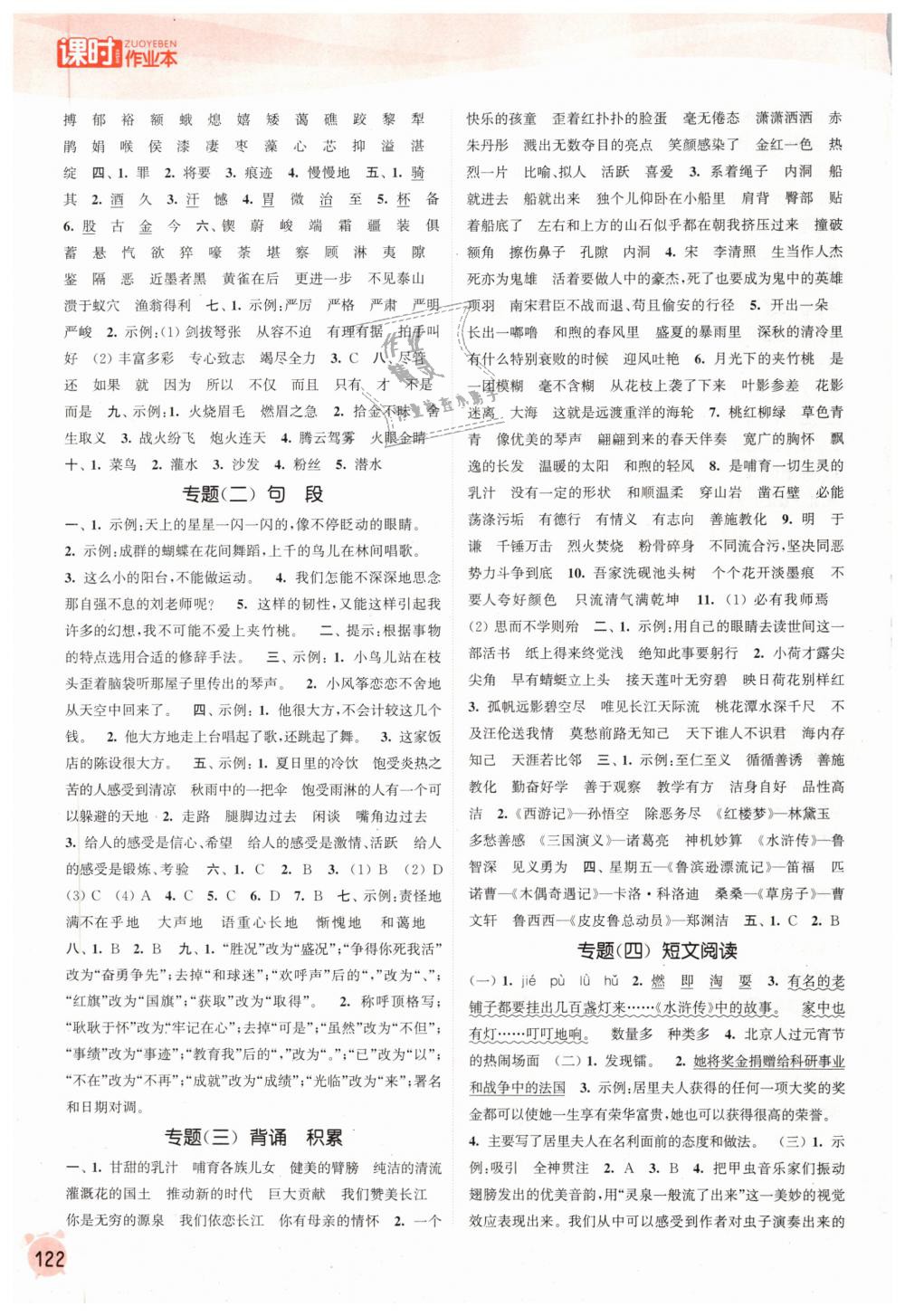 2019年通城學(xué)典課時(shí)作業(yè)本六年級(jí)語(yǔ)文下冊(cè)蘇教版江蘇專用 第12頁(yè)