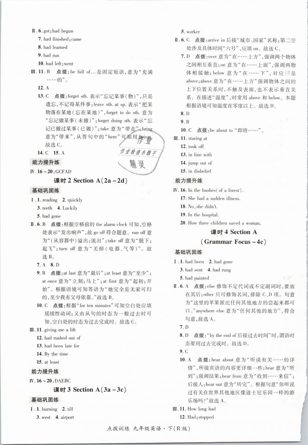 2019年點撥訓練九年級英語下冊人教版 第17頁