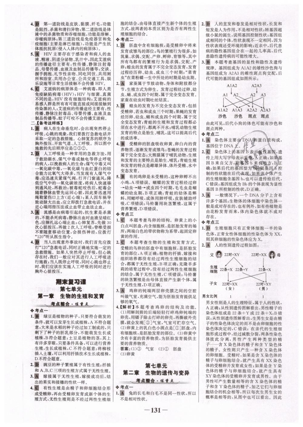 2019年世紀金榜金榜學案八年級生物下冊人教版 第15頁