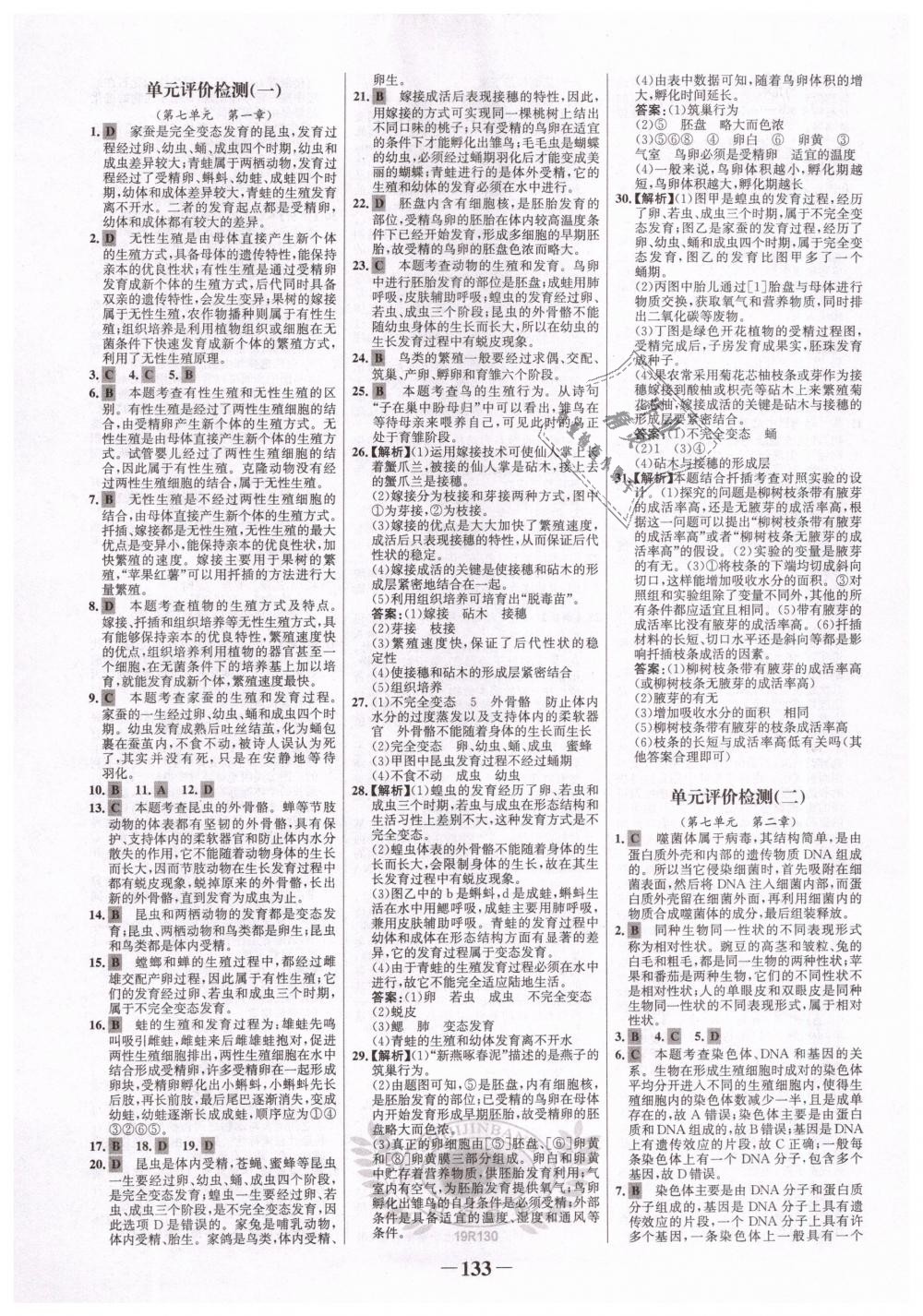 2019年世紀(jì)金榜金榜學(xué)案八年級(jí)生物下冊(cè)人教版 第17頁