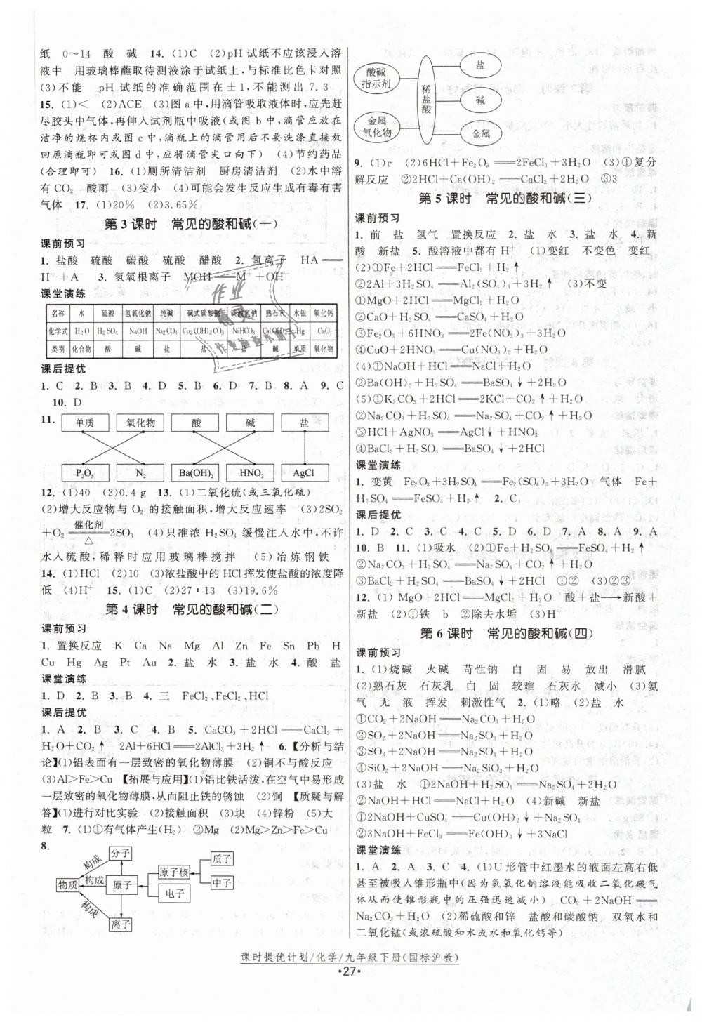 2019年課時(shí)提優(yōu)計(jì)劃作業(yè)本九年級(jí)化學(xué)下冊(cè)滬教版 第3頁(yè)