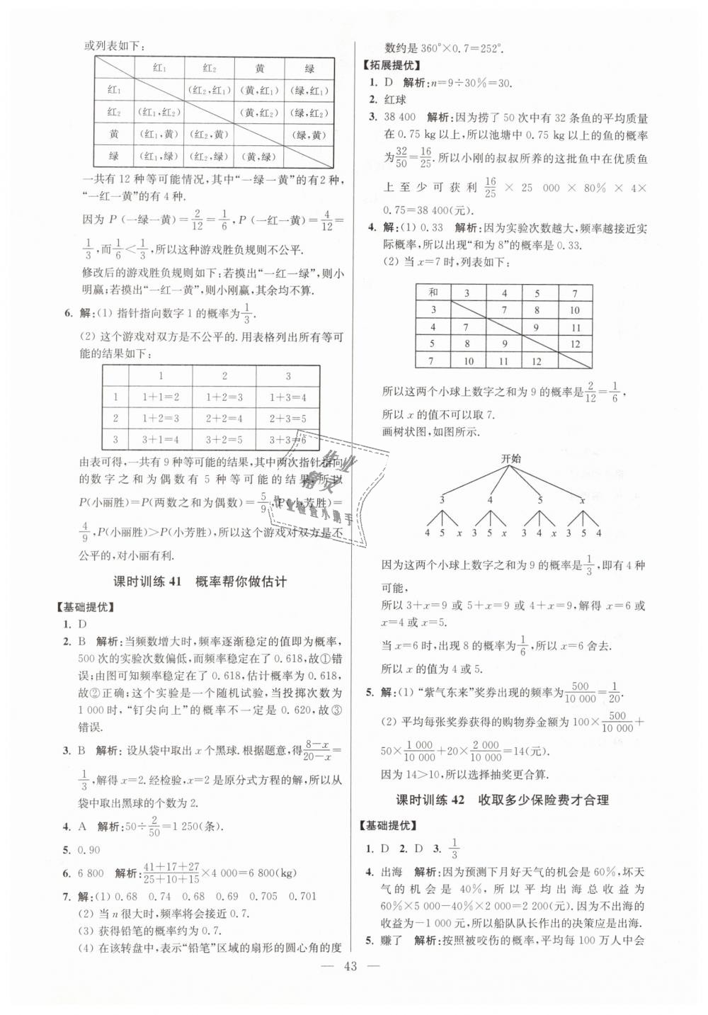 2019年初中数学小题狂做九年级下册苏科版提优版 第43页