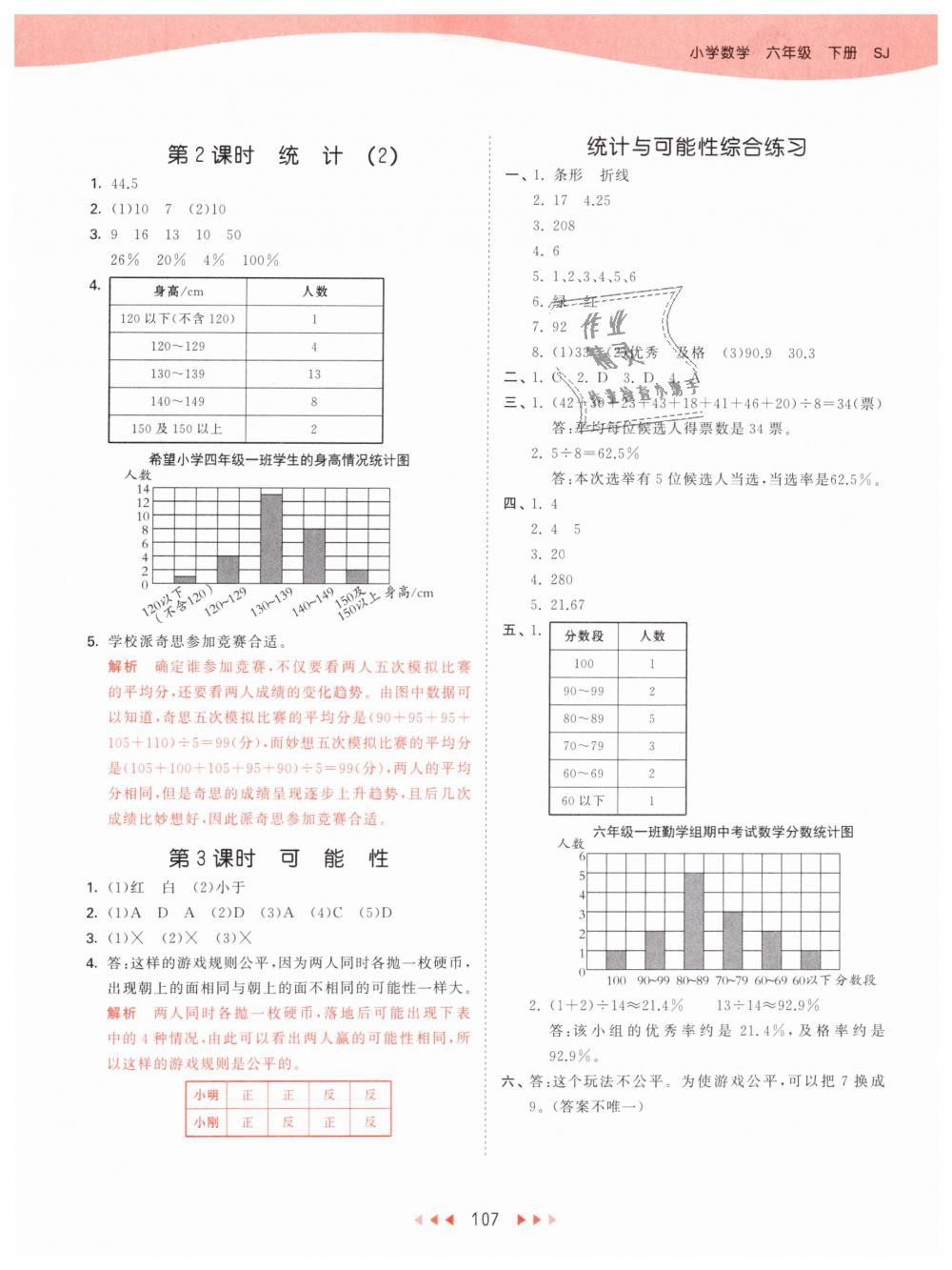 2019年53天天練小學數(shù)學六年級下冊蘇教版 第23頁