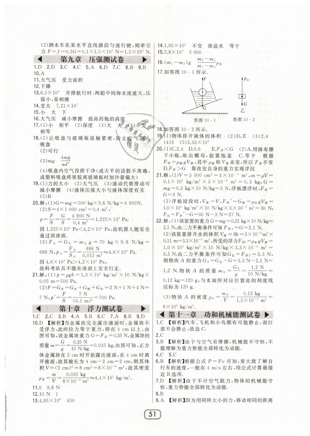 2019年北大綠卡八年級物理下冊人教版 第23頁