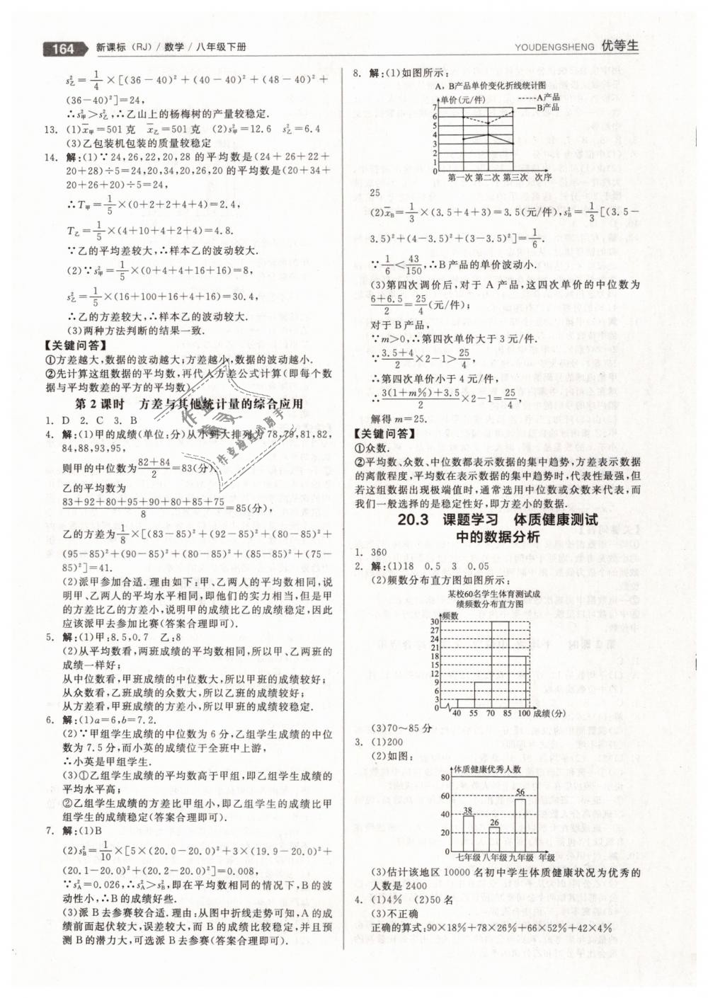 2019年全品优等生八年级数学下册人教版 第20页