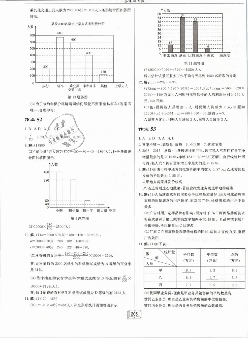 2019年启东中学作业本九年级数学下册江苏版 第47页