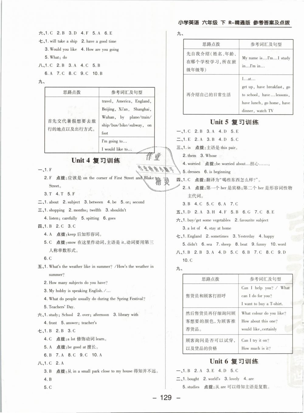 2019年綜合應(yīng)用創(chuàng)新題典中點六年級英語下冊人教精通版 第17頁