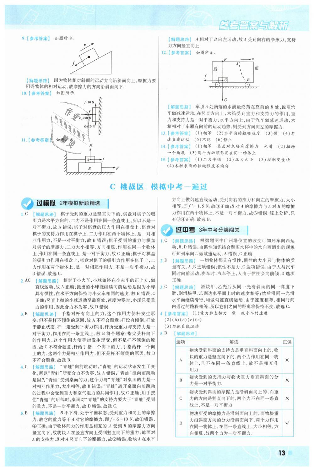 2019年一遍过初中物理八年级下册人教版 第13页