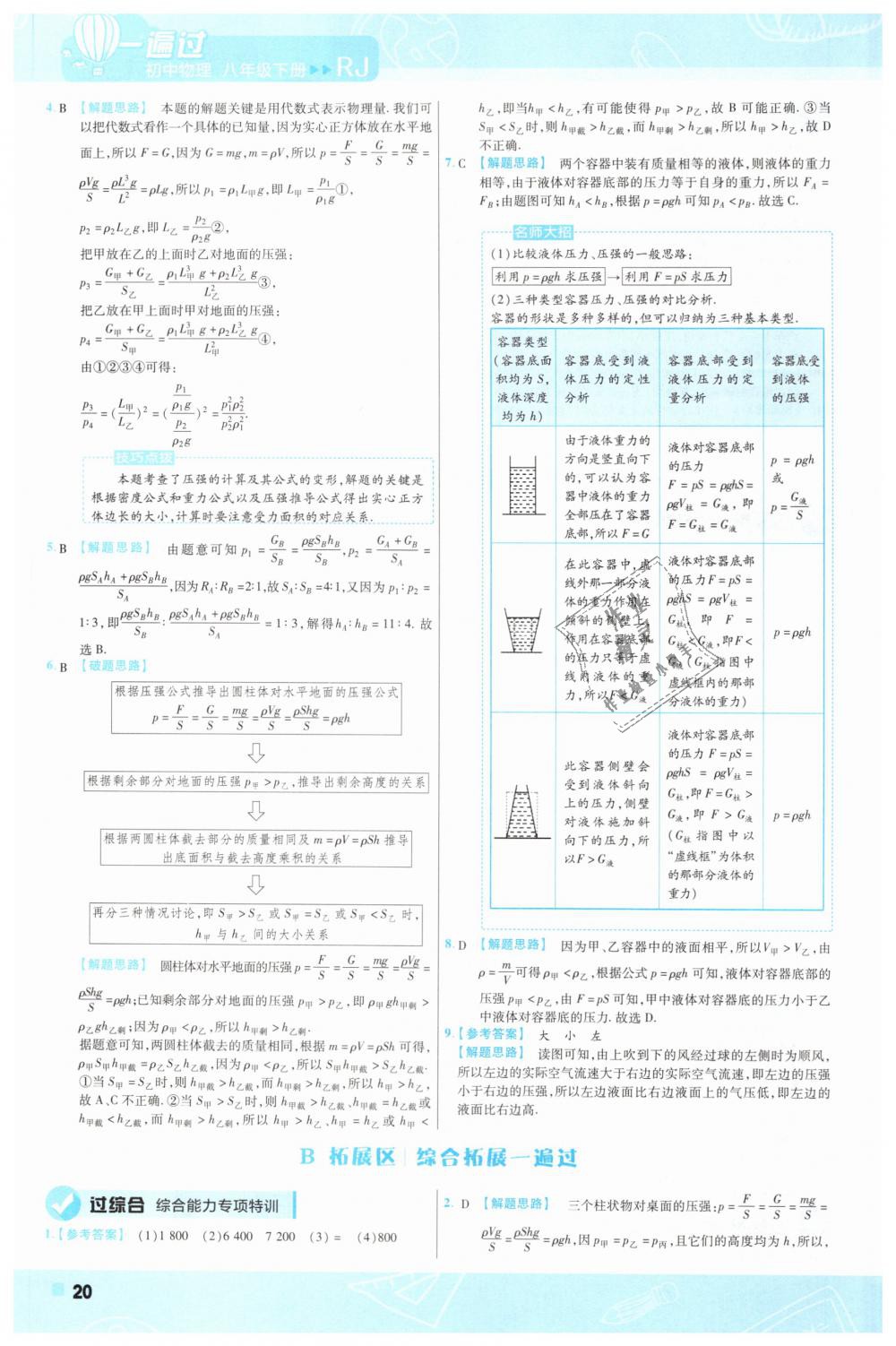 2019年一遍过初中物理八年级下册人教版 第20页