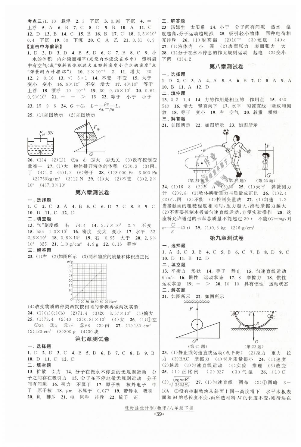 2019年課時(shí)提優(yōu)計(jì)劃作業(yè)本八年級(jí)物理下冊(cè)蘇科版 第7頁