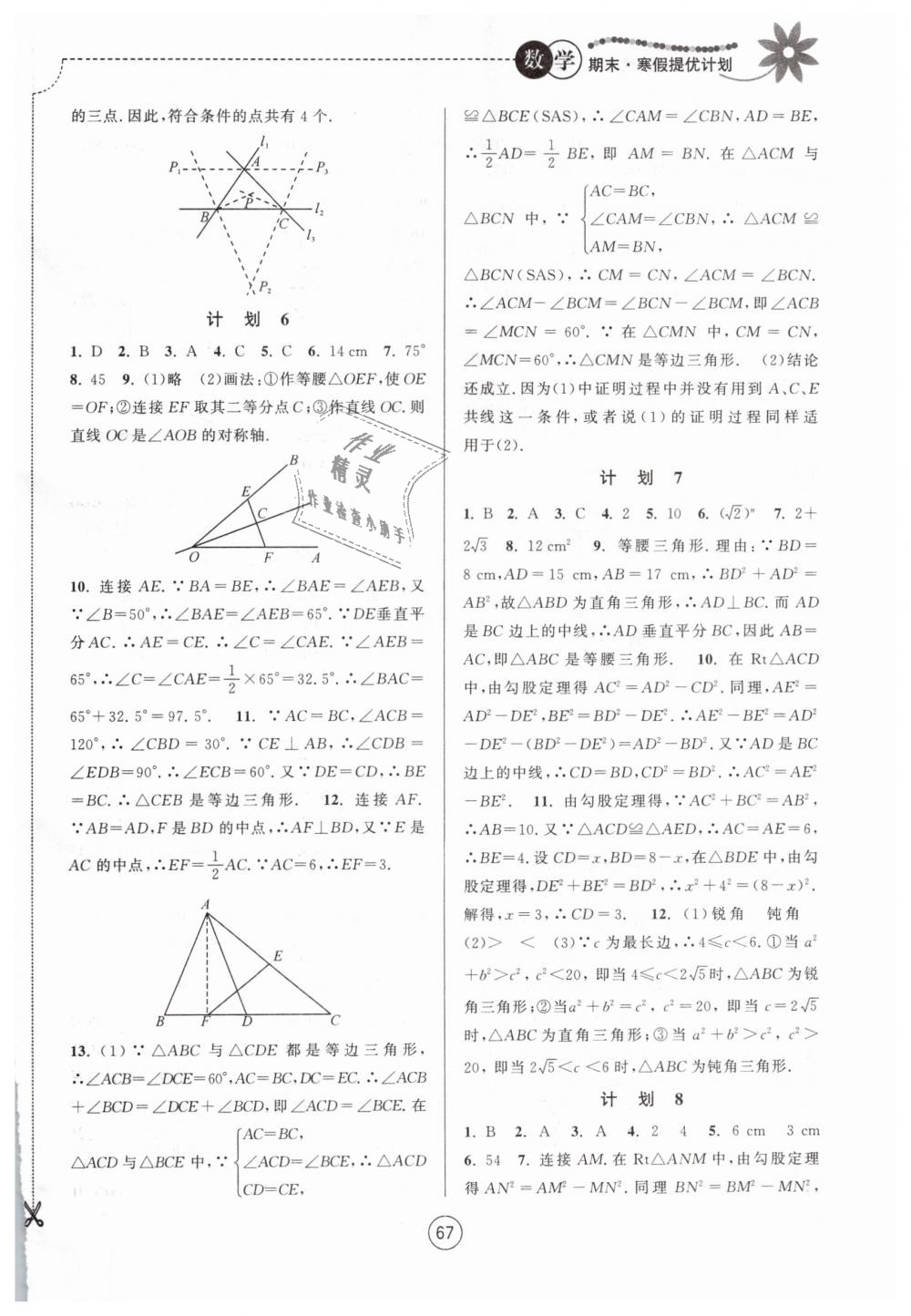 2019年期末寒假提優(yōu)計劃八年級數(shù)學(xué)蘇科版 第3頁