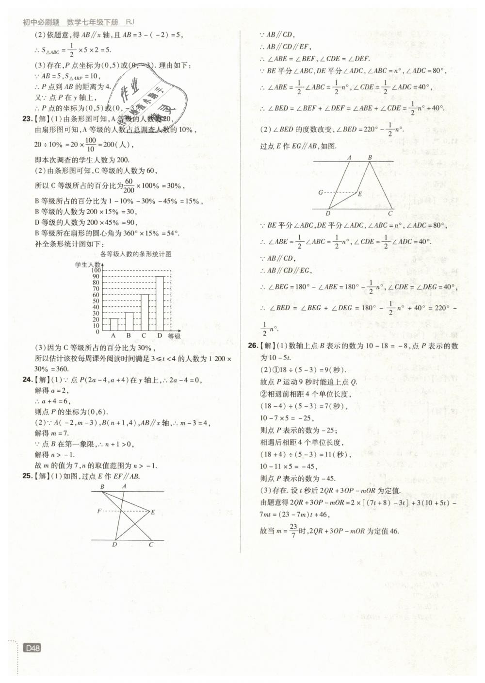 2019年初中必刷题七年级数学下册人教版 第48页