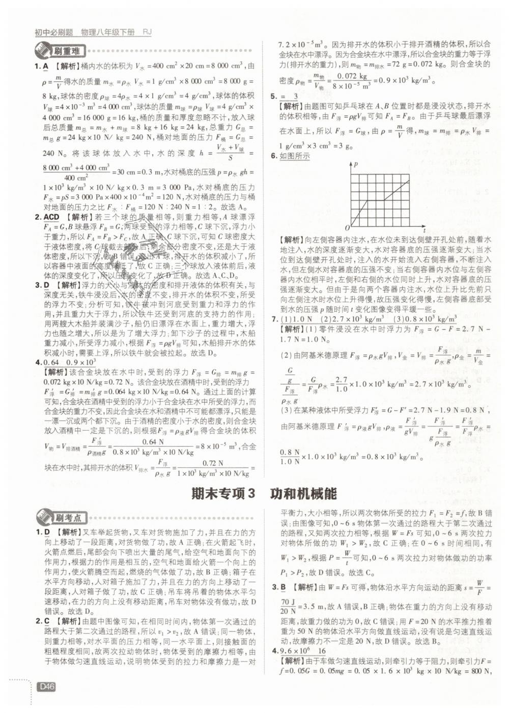 2019年初中必刷題八年級(jí)物理下冊(cè)人教版 第46頁(yè)