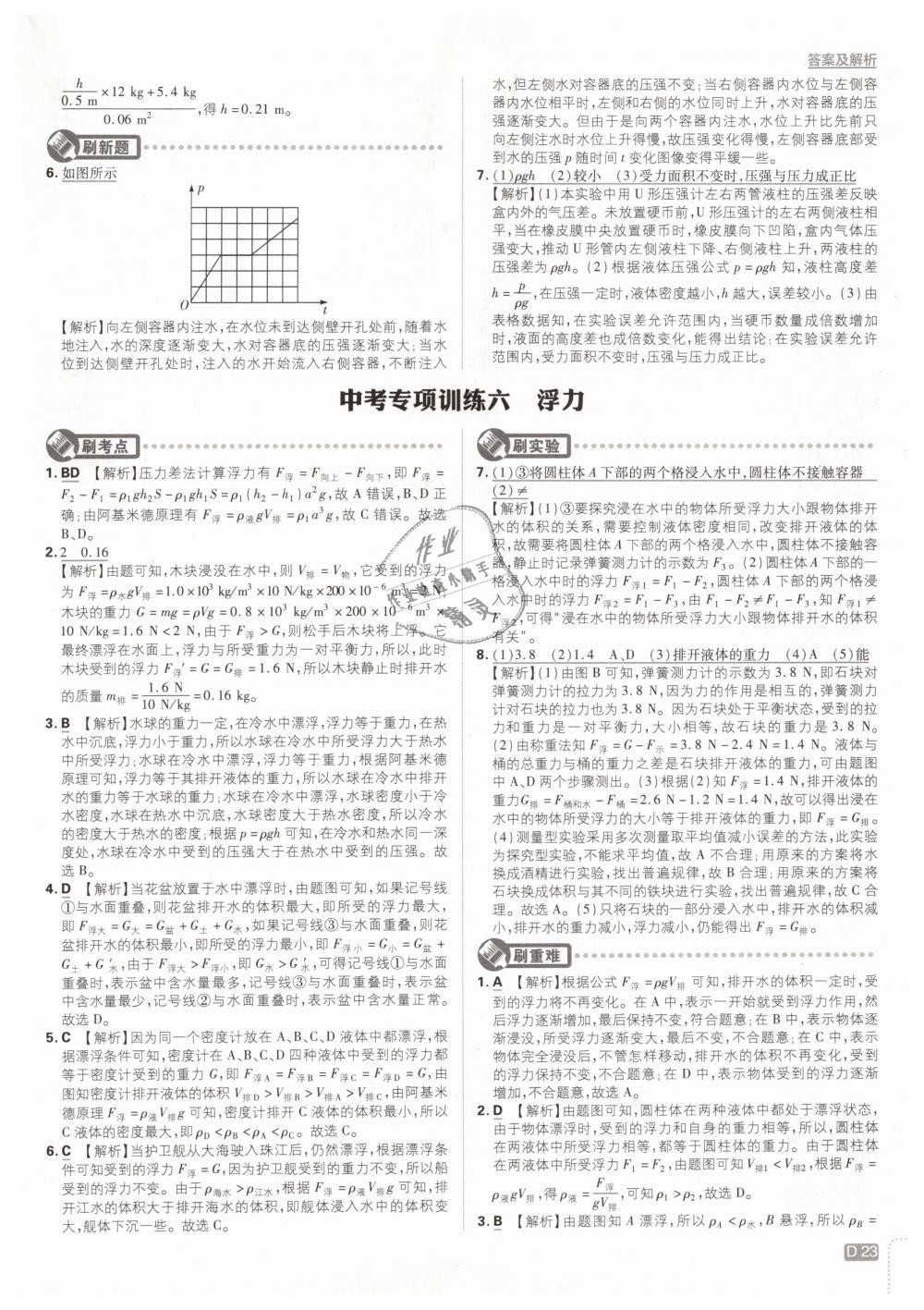 2019年初中必刷題九年級物理下冊人教版 第23頁