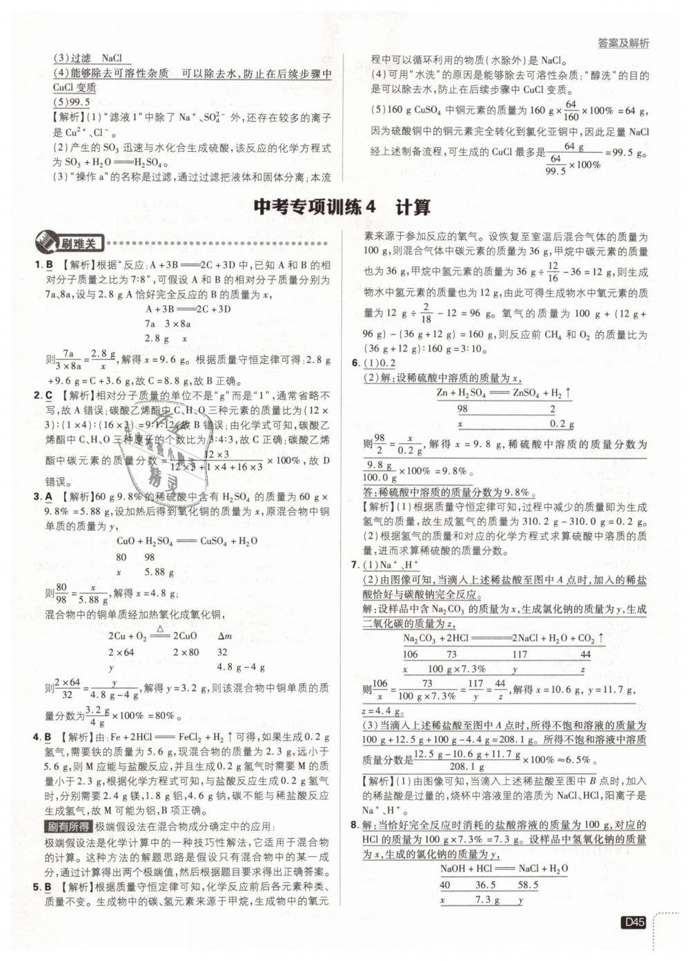 2019年初中必刷題九年級化學下冊人教版 第45頁