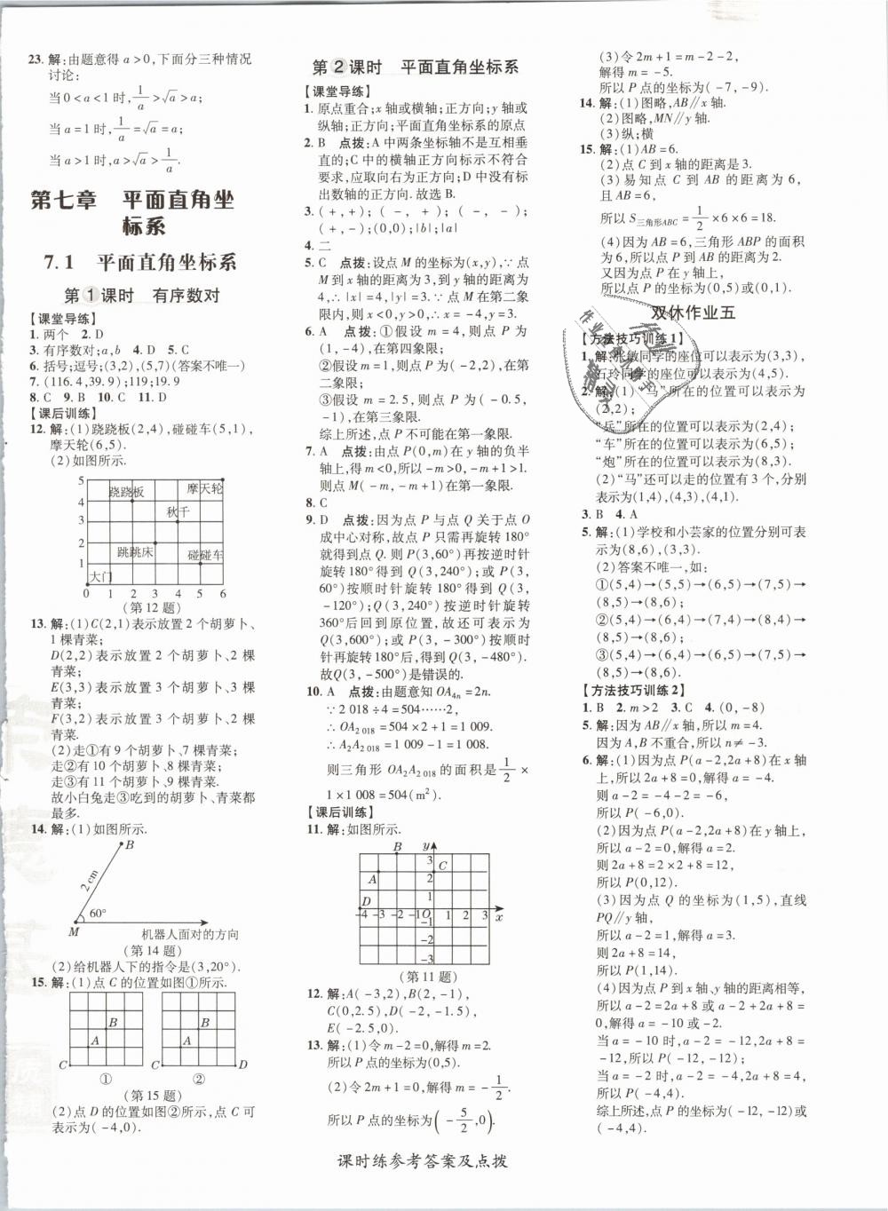 2019年點(diǎn)撥訓(xùn)練七年級(jí)數(shù)學(xué)下冊(cè)人教版 第16頁(yè)