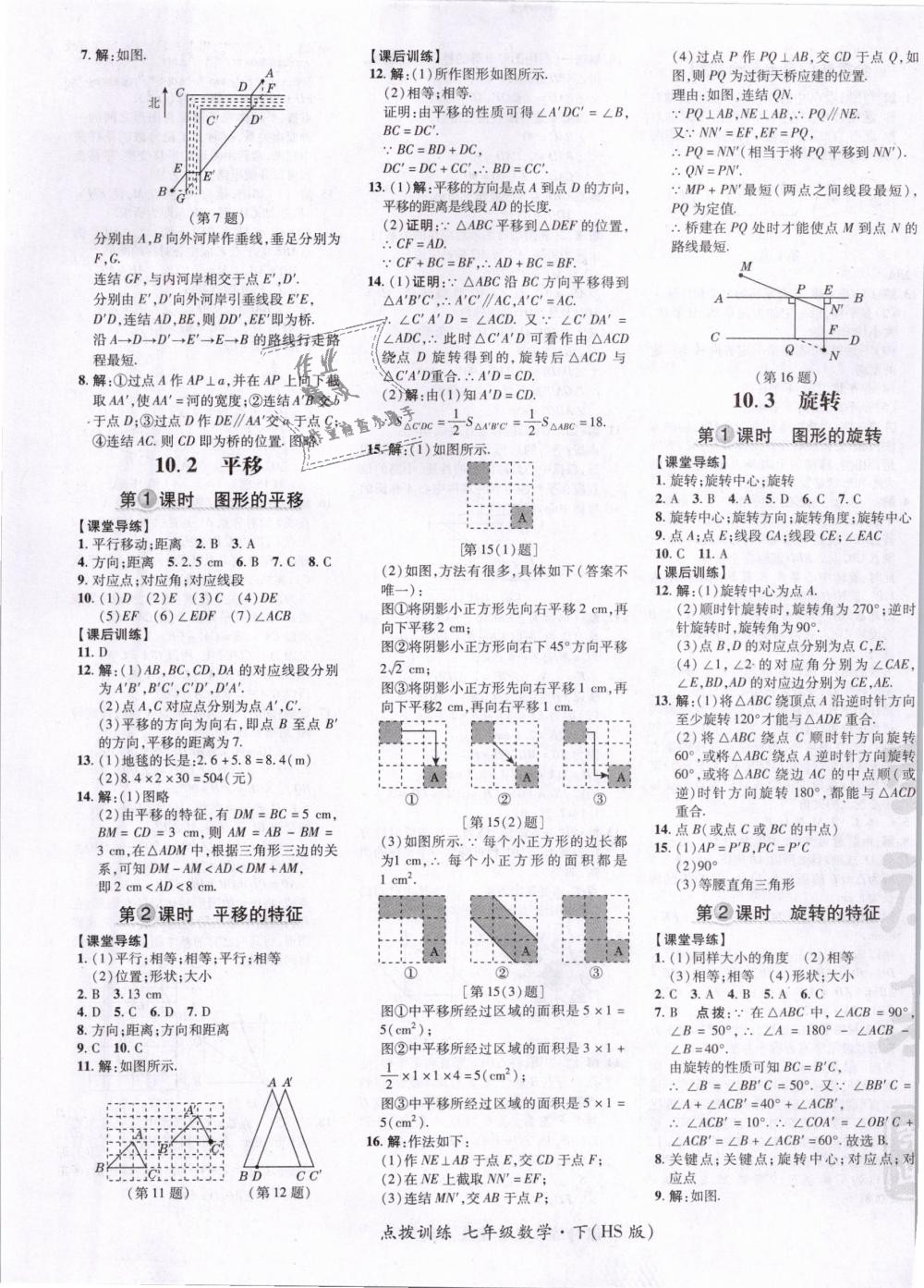 2019年点拨训练七年级数学下册华师大版 第33页